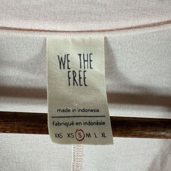 Free People Can't Fool Me Oversized Tee Womens Small Pink Peach Soft Rayon Top - Picture 6 of 9